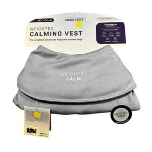 Canada Pooch Weighted Calming Vest XXL 60+ Lbs Dog Anxiety Light Blue NWT